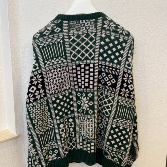 Vintage Jantzen Green Winter Patterned Sweater - Mens XL Crewneck - Picture 3 of 3